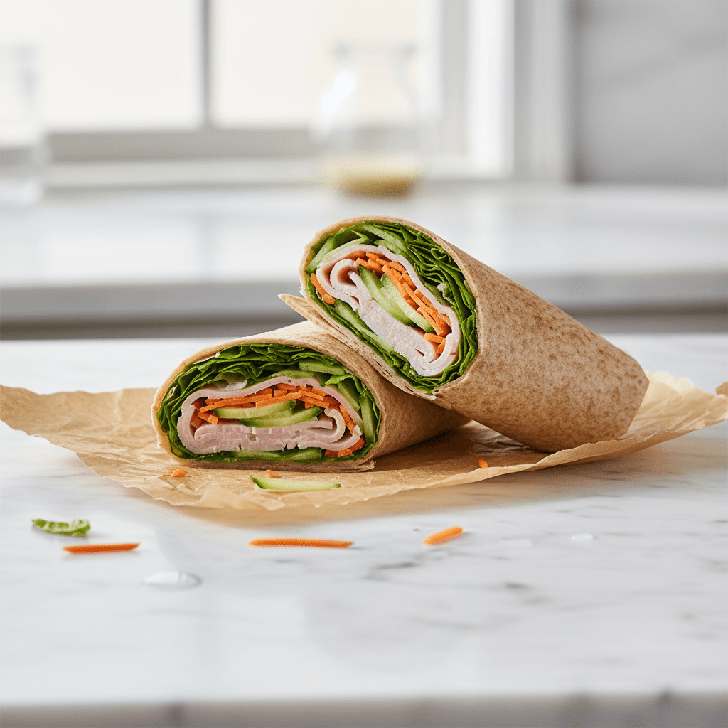Pulykasonkás wrap zöldségekkel